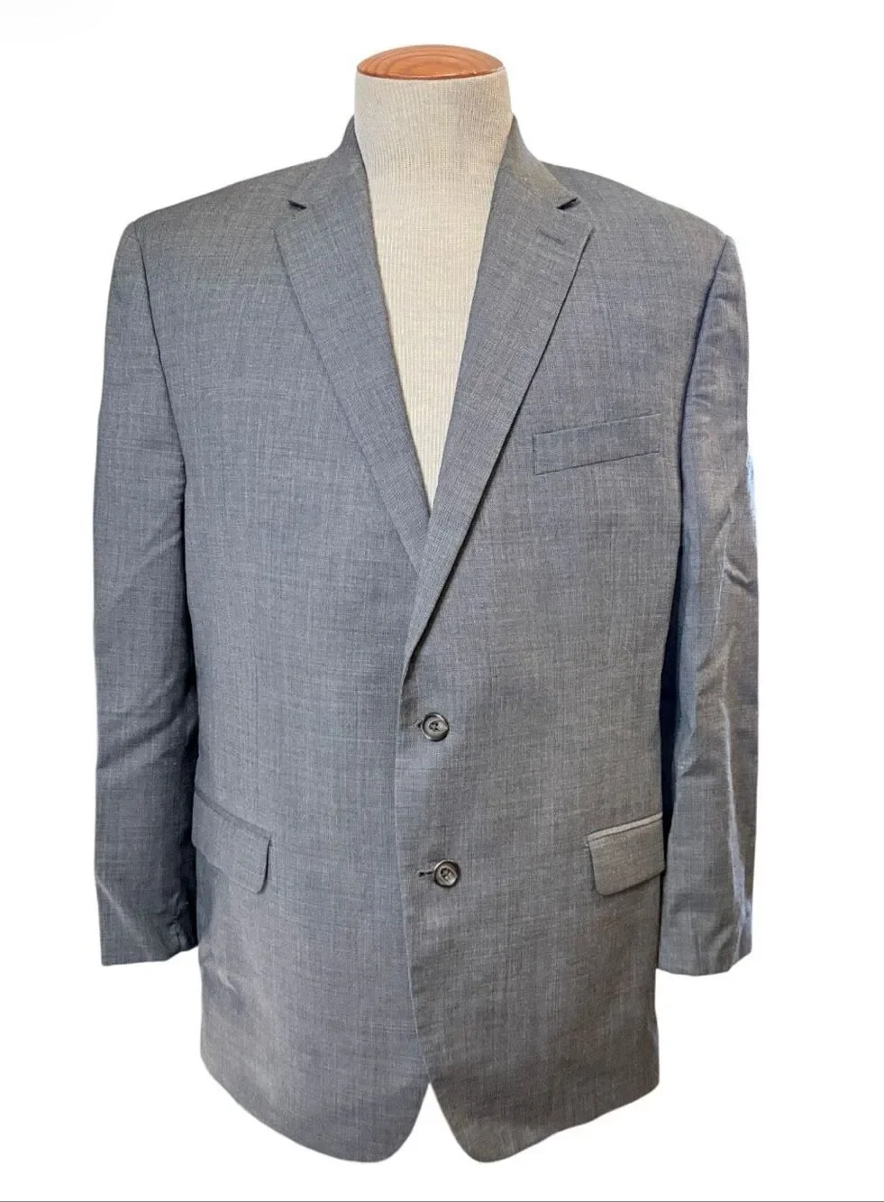 Lauren Ralph Lauren Men's 44R Grey 100% Wool 2-Button Blazer Sport Coat Jacket